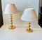 Lámparas de mesa en forma de lágrima bañadas en oro de 24 quilates de Hugo Asmussen, Denmark, años 70. Juego de 2, Imagen 2