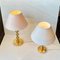 24 Carat Gold Plated Teardrop Table Lamps by Hugo Asmussen, Denmark, 1970s, Set of 2 3