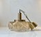 Scandinavian Modern Brass and Honey Glass Ceiling Lamp by Vitrika, 1960s 6