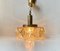 Scandinavian Modern Brass and Honey Glass Ceiling Lamp by Vitrika, 1960s, Image 3