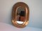 Vintage Italian Copper Oval Mirror, 1970s, Image 4