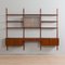 Danish Teak Wall Unit with 4 Cabinets and Modular Shelving System in the Style of Sorensen by Cadovius, 1960s 2