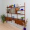Danish Teak Wall Unit with 4 Cabinets and Modular Shelving System in the Style of Sorensen by Cadovius, 1960s 3