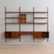 Danish Teak Wall Unit with 4 Cabinets and Modular Shelving System in the Style of Sorensen by Cadovius, 1960s 8