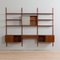 Danish Teak Wall Unit with 4 Cabinets and Modular Shelving System in the Style of Sorensen by Cadovius, 1960s 7