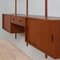 Danish Teak Wall Unit with 4 Cabinets and Modular Shelving System in the Style of Sorensen by Cadovius, 1960s 19