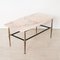 Italian Brass and Pink Marble Coffee Table 10