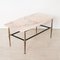 Italian Brass and Pink Marble Coffee Table, Image 10