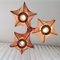 Mid-Century French Country Wood Straw Wooden 3 Light Chandelier, 1960s 10