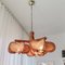 Mid-Century French Country Wood Straw Wooden 3 Light Chandelier, 1960s 7