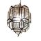 Spanish Ceiling Lamp in Brass & Glass, 1980s 2