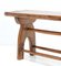 Hand Made Rustic European Oak Countryside Bench Side Table, 1890s 7