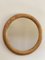 Ash Wood Round Mirror, 1970s 1