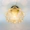 German Amber Bubble Glass Flush Mount Ceiling Lamp by Helena Tynell for Limburg, 1960s, Image 6