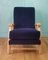 Mid-Century English Velvet Armchair, 1950s 2