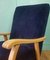 Mid-Century English Velvet Armchair, 1950s, Image 7