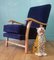 Mid-Century English Velvet Armchair, 1950s 10