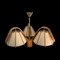 Teak and Linen Ceiling Lamp by Jan Wickelgren for Aneta, Denmark 10