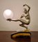 Art Deco Harem Dancer Tischlampe von Van de Voorde 2