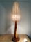 Large Mid-Century Walnut Table Lamp with Mushroom Shade, Image 6