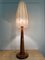 Large Mid-Century Walnut Table Lamp with Mushroom Shade, Image 7