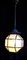 Antike Art Déco Korridor Deckenlampe aus glasiertem Messing mit geschliffenen Kristallglasplatten, 1920er 5