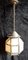 Lámpara de techo de pasillo Art Déco antigua de latón esmaltado, años 20, Imagen 4