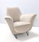Vintage Italian Ivory-Colored Fabric Armchair by Ico Parisi 6