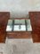 Mid-Century Italian Modern Briar Root Coffee Table with Mirrored Bar Compartment 7
