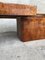 Mid-Century Italian Modern Briar Root Coffee Table with Mirrored Bar Compartment 5