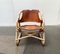 Mid-Century Danish Bamboo and Leather Safari Lounge Chair, 1960s 1