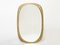 Specchio grande in legno curvo dorato di Osvaldo Borsani, Italia, 1954, Immagine 1