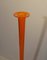 Huge Orange Art Glass Luciano Viscosi Candlestick, Image 7