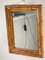Brauner Spiegel aus Rattan & Bambus, Italien, 1950er 2
