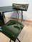 Deutscher Bauhaus Schreibtisch aus grün lackiertem Metall & Stahlrohr, 2er Set 12