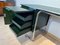 Deutscher Bauhaus Schreibtisch aus grün lackiertem Metall & Stahlrohr, 2er Set 8