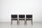 Wooden Chairs with Leatherette Upholstery, Italy, 1960s, Set of 3 5