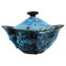 Large Mid-Century French Glazed Stoneware Bowl with Lid 1