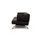 Black Circum Leather Sofa with Function from Cor 13