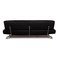 Black Circum Leather Sofa with Function from Cor 12