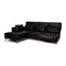 Black Brühl Moule Leather Corner Sofa with Function 3