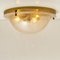 German Glass and Brass Wall Sconce or Flush Mount from Cosack Lights, 1970s 5
