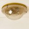 German Glass and Brass Wall Sconce or Flush Mount from Cosack Lights, 1970s 3