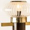 Wood Striped Glass Brass Wall Lights from Stilnovo, 1960s, Set of 2 5