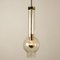 Blown Glass and Brass Tube Pedant Light from Staff Leuchten, 1970s, Image 4