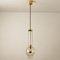 Blown Glass and Brass Tube Pedant Light from Staff Leuchten, 1970s 9