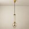 Blown Glass and Brass Tube Pedant Light from Staff Leuchten, 1970s, Image 9