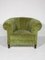 Art Deco Lounge Chairs in Green Olive Velvet Upholstery, Set of 2, Image 2