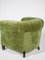 Art Deco Lounge Chairs in Green Olive Velvet Upholstery, Set of 2, Image 7