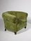 Art Deco Lounge Chairs in Green Olive Velvet Upholstery, Set of 2 9